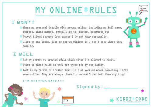 Printable Online Safety Poster for Children A4